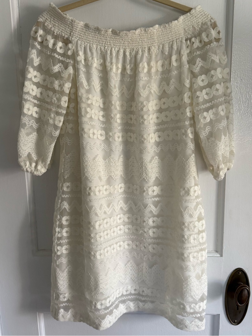 Trina Turk Off Shoulder Lace Dress